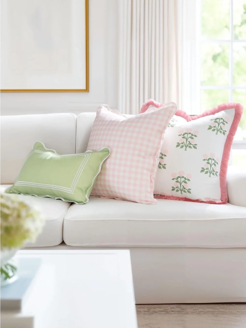 Hofdeco Premium Grandmillennial Patio Indoor Outdoor Throw Pillow Cover Only